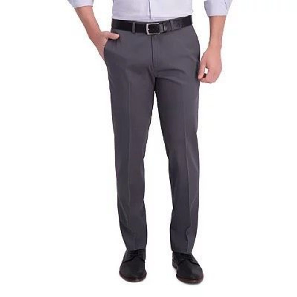 Haggar Flat Front Straight Fit Premium No Iron Khaki - Picture 1 of 4